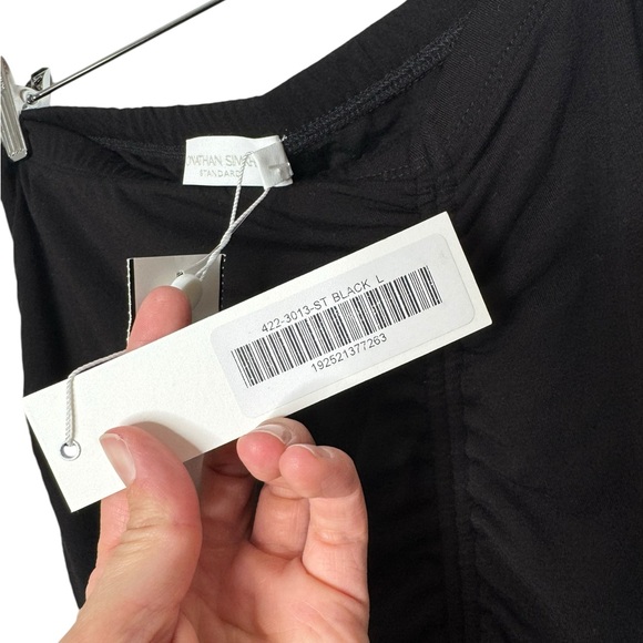 Jonathan Simkhai STANDARD | NWT Anya Matte Ruched Midi Skirt in Black Large - Picture 6 of 8